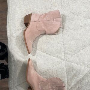 Mi.iM Pink Ankle Boots with Suede Finish